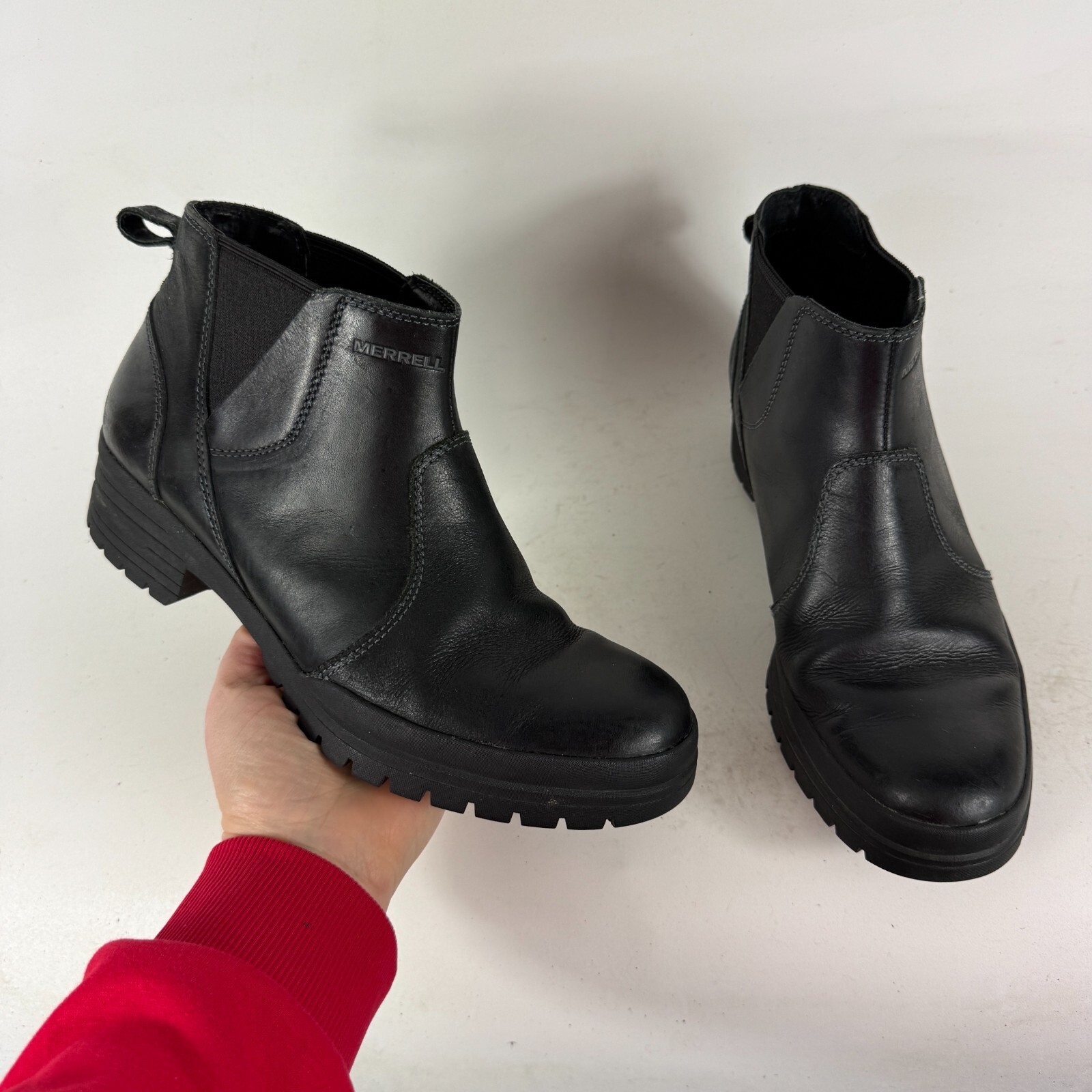 Stivali da neve Merrell City Leaf Chelsea donna 8 pelle nera pull on J00918