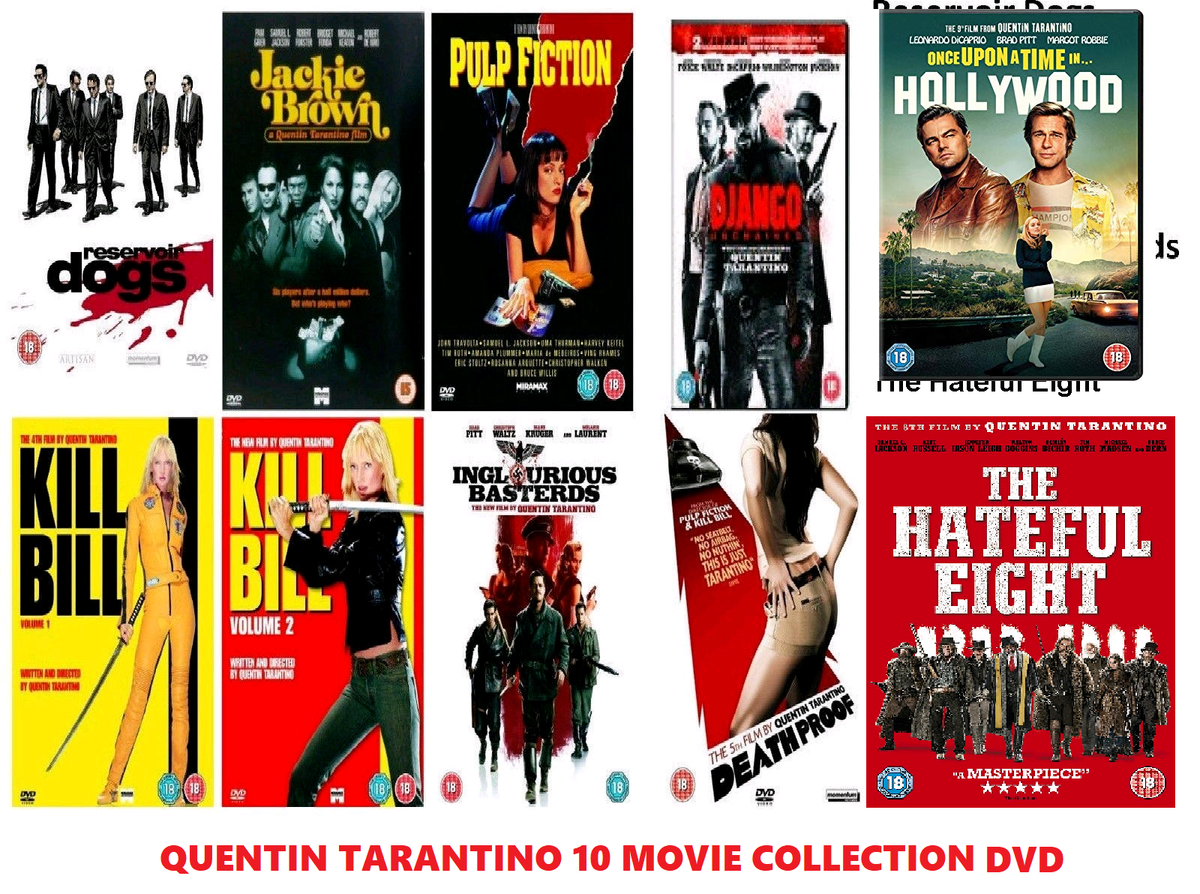 QUENTIN TARANTINO COMPLETE MOVIE COLLECTION ALL 10 FILM DVD NOT