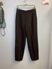 Vintage Lauren Ralph Lauren brown wool trouser pants 29 high waisted cuffed leg
