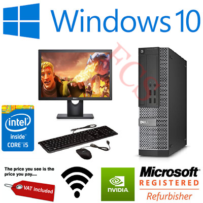 Schneller Core i5 Gaming PC + Monitor Bundle 8GB RAM 1TB HDD Fortnite Computer 