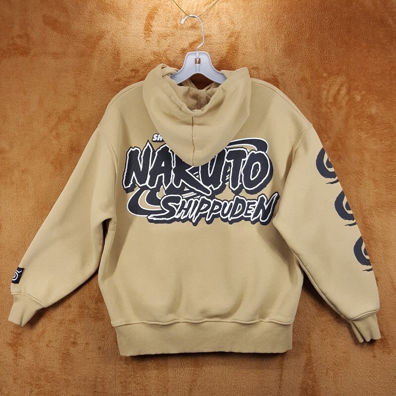 ZARA Hoodie Boys Size 13 14 Tan Pullover Graphic Anime