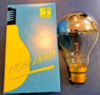 Righi GlüHlampe B22D 245V 40W Kuppe Silber Kuppenverspiegelt Dimmbar !!!