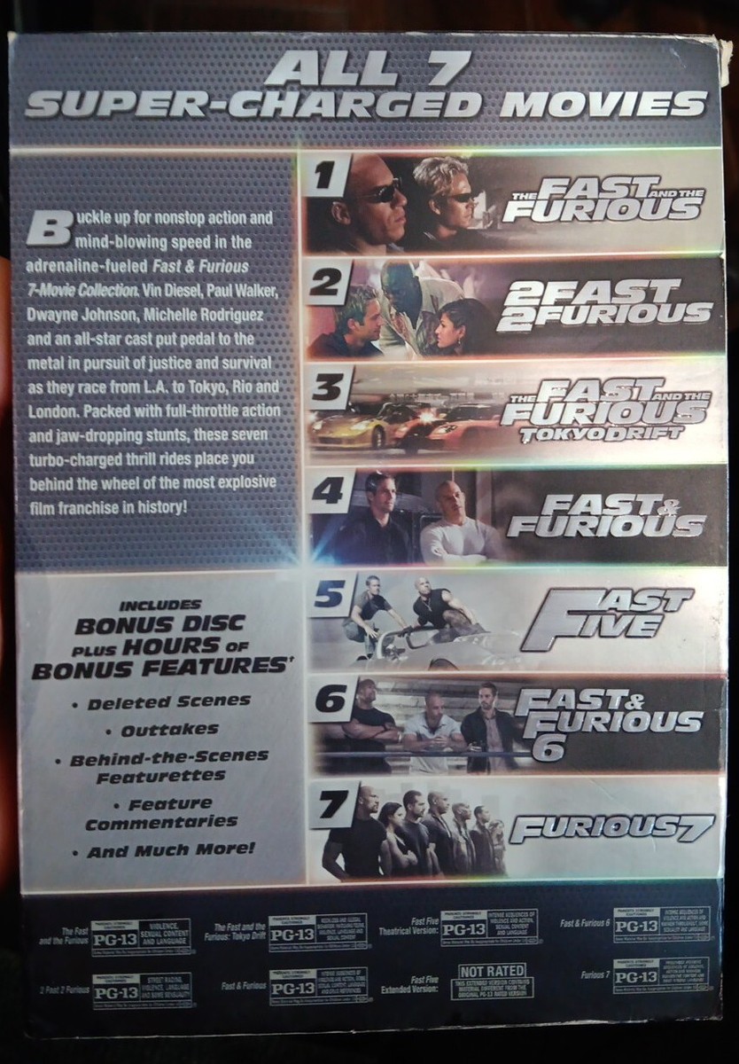 Fast and Furious 7 Movie Collection (DVD) | eBay
