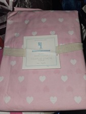 Pottery Barn Twin Size Pink Heart Duvet Cover