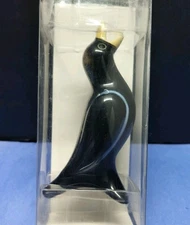 Pfaltzgraff Ceramic Pie Bird Funnel Vent Black Bird Yellow Beak Adorable 4" New