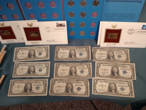 Huge Coin & Currency Lot .Gold, Silver,Barber, Errors,Wheat,OBW Rolls, Franklin - Picture 6 of 24