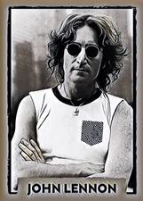 John Lennon Custom Art Trading Card
