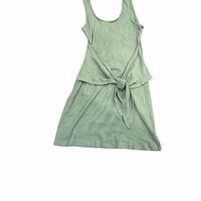Aerie Women's Size Medium Green Sleeveless Belted Tank Dress Mini BOHO Festival