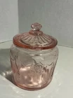 Mayfair Pink Depression Glass Small Jar