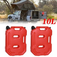 2pcs 2.6gallon 10l Fuel Can Emergency Backup Gas Tank For Atv Utv Offroad 4wd