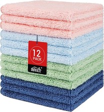 Wash Cloths, Quick Drying Face Towel for Showering, Super Absorbent Washcloths