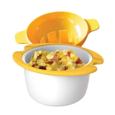 Microwave Egg Cooker Poacher Scramble Omelet Eggwich Maker with Silicone Handles