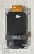 Reiko Hybrid Heavy Duty Holster Combo Case For Samsung Galaxy J3 Emerge, Black