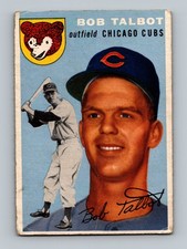 1954 Topps #229 Bob Talbot Rookie LOW GRADE Vintage Baseball Card. rookie card picture