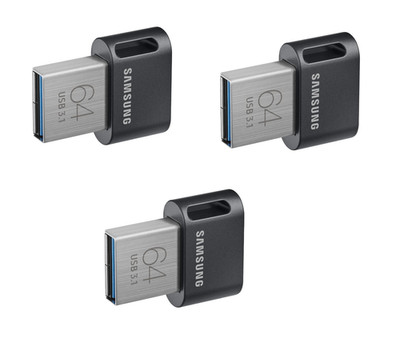 SAMSUNG USB-Speicherstick.1 64GB FIT PLUS, MUF-64AB/APC, 3 Stück