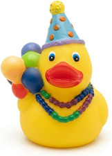 3" Rubber Duck Sealed Hole, Floats Upright - Baby Safe Bathtub Bathing Toy - P