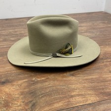 VTG 3X Beaver Resistol Self Conforming Cowboy Hat Beige 6 7/8 Yellowstone Rodeo