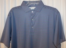 NEW Donald Ross MEDIUM Cruz Multi Stripe Golf Polo Shirt - Blue Pink Green