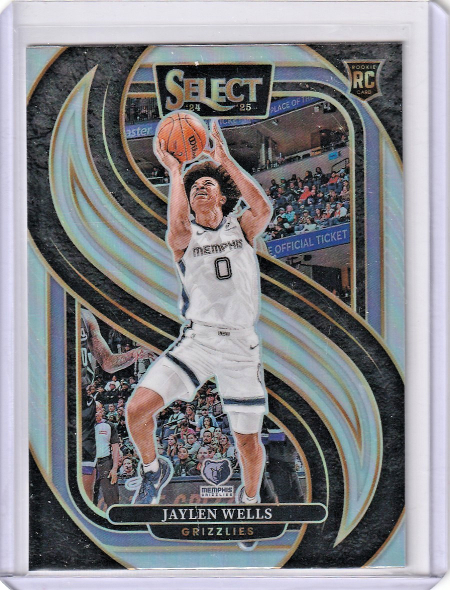 2024-25 Select Jaylen Wells Premier RC Silver Prizm Rookie #188 Grizzlies