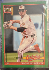 Topps 2026 Series 1 1991 Topps Baseball Gunnar Henderson T91-49 Green /99