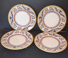 SET OF 4 SALAD  PLATES CERAMICA NOVA DERUTA MADE IN ITALY