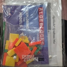 ETA Cuisenaire Algeblocks Activity Cards Set Quadrant Mat Hands-On Manipulatives