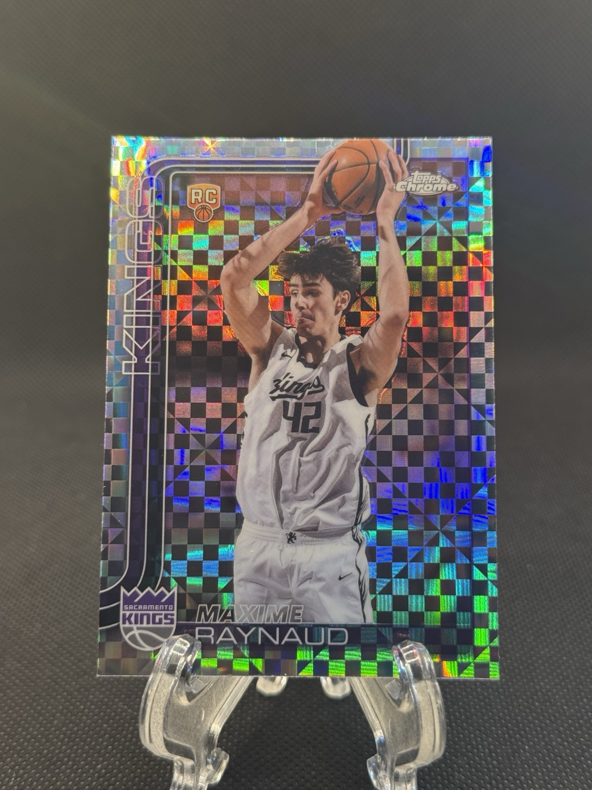 2025-26 Topps Chrome Maxime Raynaud ROOKIE #293 XFractor Sacramento Kings