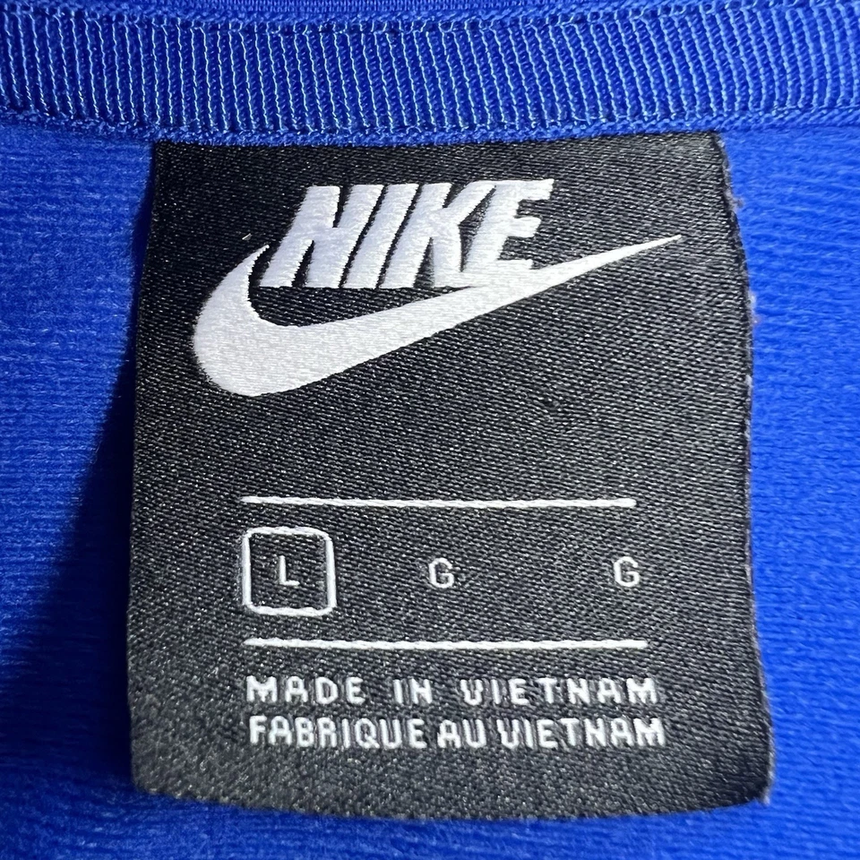 耐克男式田径夹克大号蓝色Just Do It胶带标志全拉链口袋 — 第 4/4 张图片