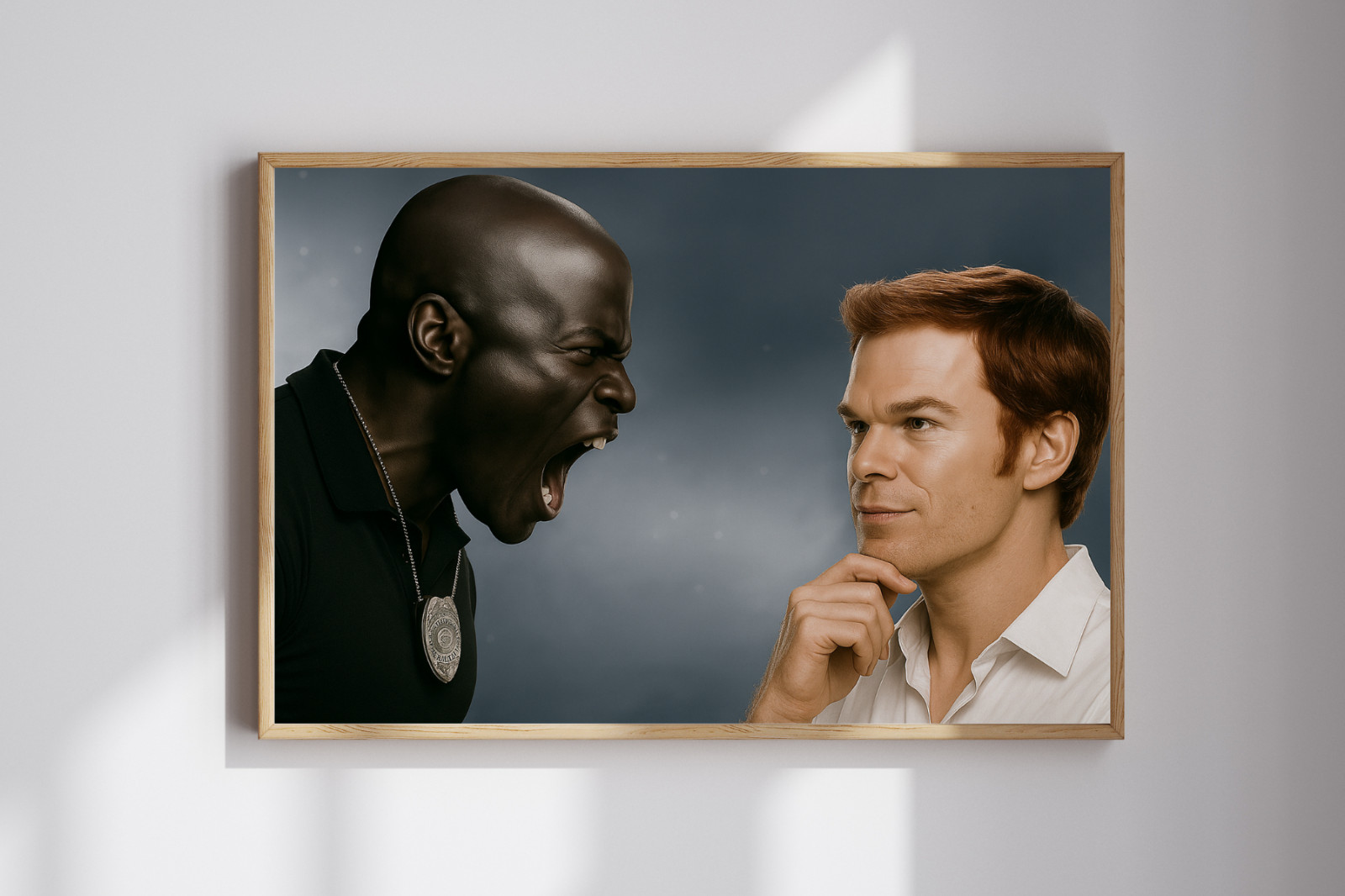 Dexter Morgan and Sergeant Doakes Funny Ragebait Meme Poster | 11x17 24x36