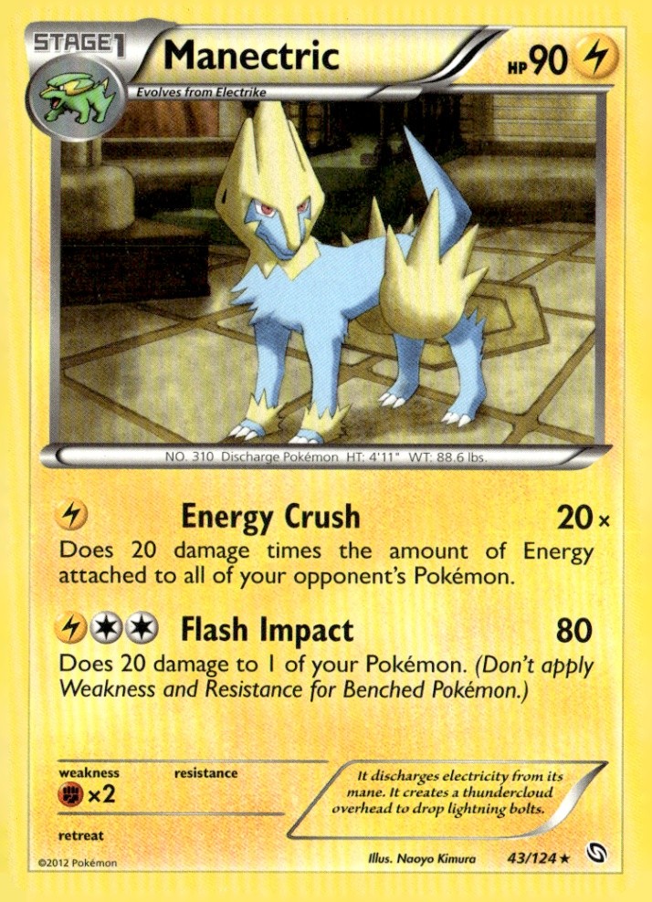 Manectric (43) Rare Dragons Exalted 43/124 Pokémon TCG