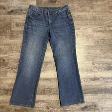 JAG Jeans Women’s 12 Petite Blue Mid Rise Boot Leg Medium Wash Denim