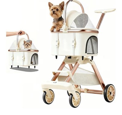 Kenyone 3 in 1 Pet Stroller Luxury Large Carrier for Medium Small Dogs Cats