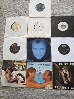 Phil Collins 10  7'' Vinyl Singles - In The Air Tonight, You Can't Hurry Love