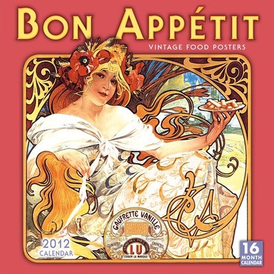 Bon Appetit Vintage Food Posters 2012 Wall Calendar