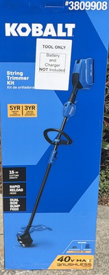 #ad Kobalt 40V 15quot; String Trimmer 3809908 Weed Eater TOOL ONLY No Battery Charger $74.00