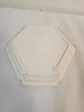 GAZEBO BASE   Ready to Paint Christmas Village Ceramic Bisque 5" x 5" 1983 BYRON
