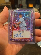 Leaf 2025 Vivid Serial Numbered Ben Hess Autograph BA-BH1 Baseball Card 1/7