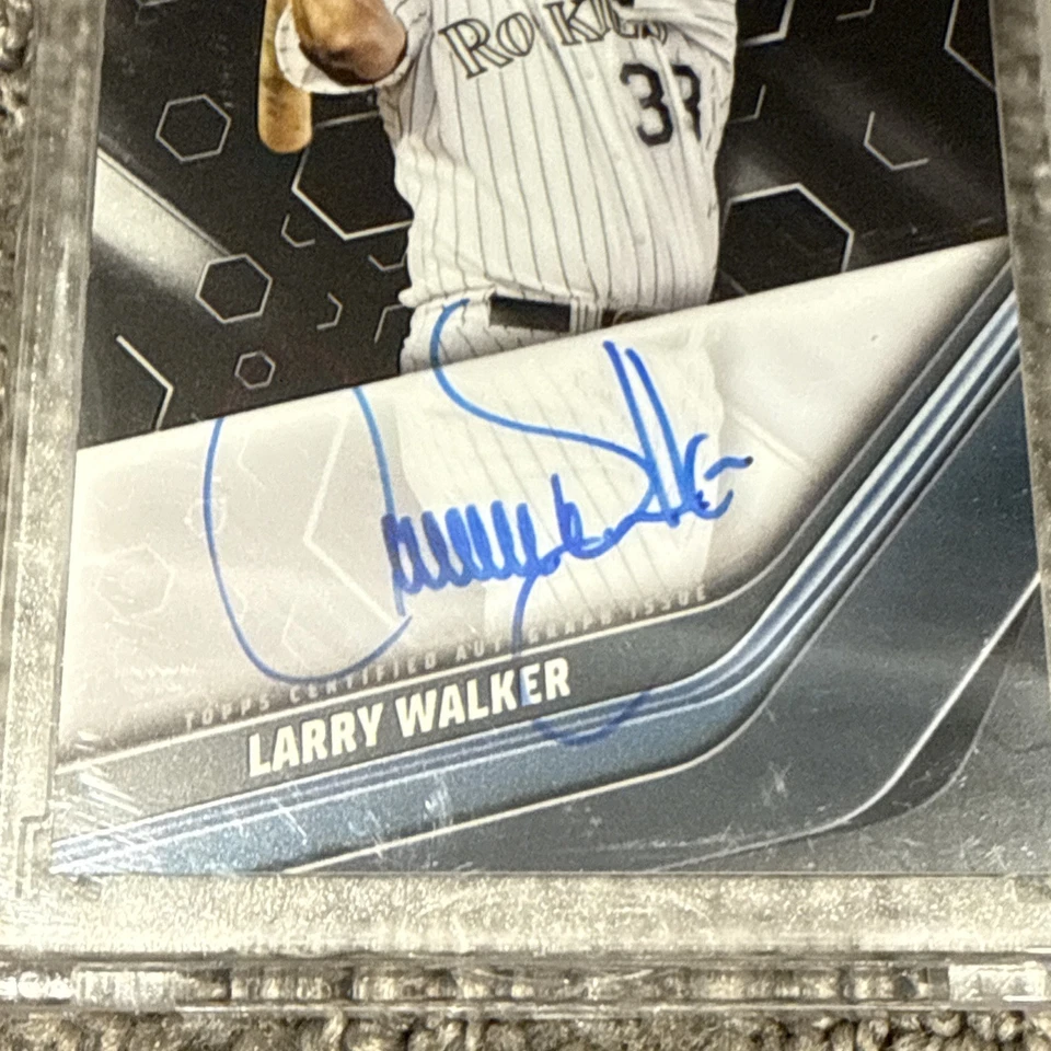 2020 Topps Chrome Black Chrome Black Auto Larry Walker HOF - Image 2 of 3