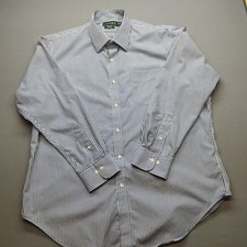 LAUREN RALPH LAUREN Men's Classic Fit Non-Iron Long Sleeve Shirt   Size 17-34/35