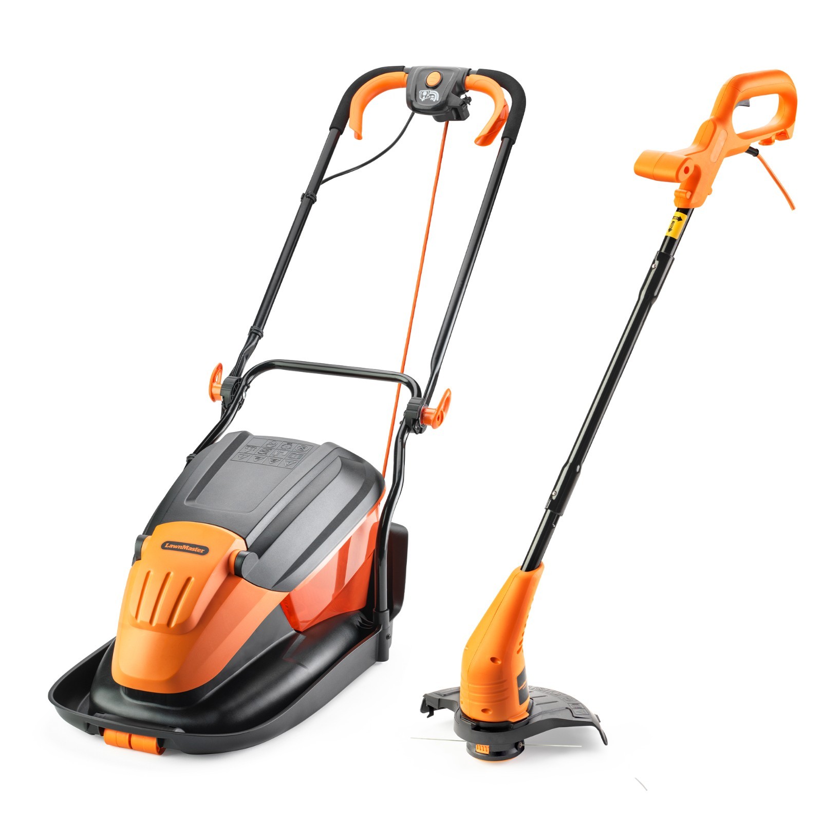 LawnMaster Hover Mower Set - 1700W 33cm Electric Hover Collect & Grass Trimmer