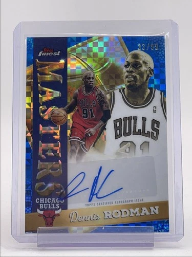 DENNIS RODMAN 2025-26 TOPPS FINEST MASTERS BLUE X-FRACTOR AUTO /99 Q6018