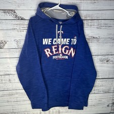 Majestic Therma Base Texas Rangers MLB 2018 Playoffs Postseason Hoodie Men’s 2XL