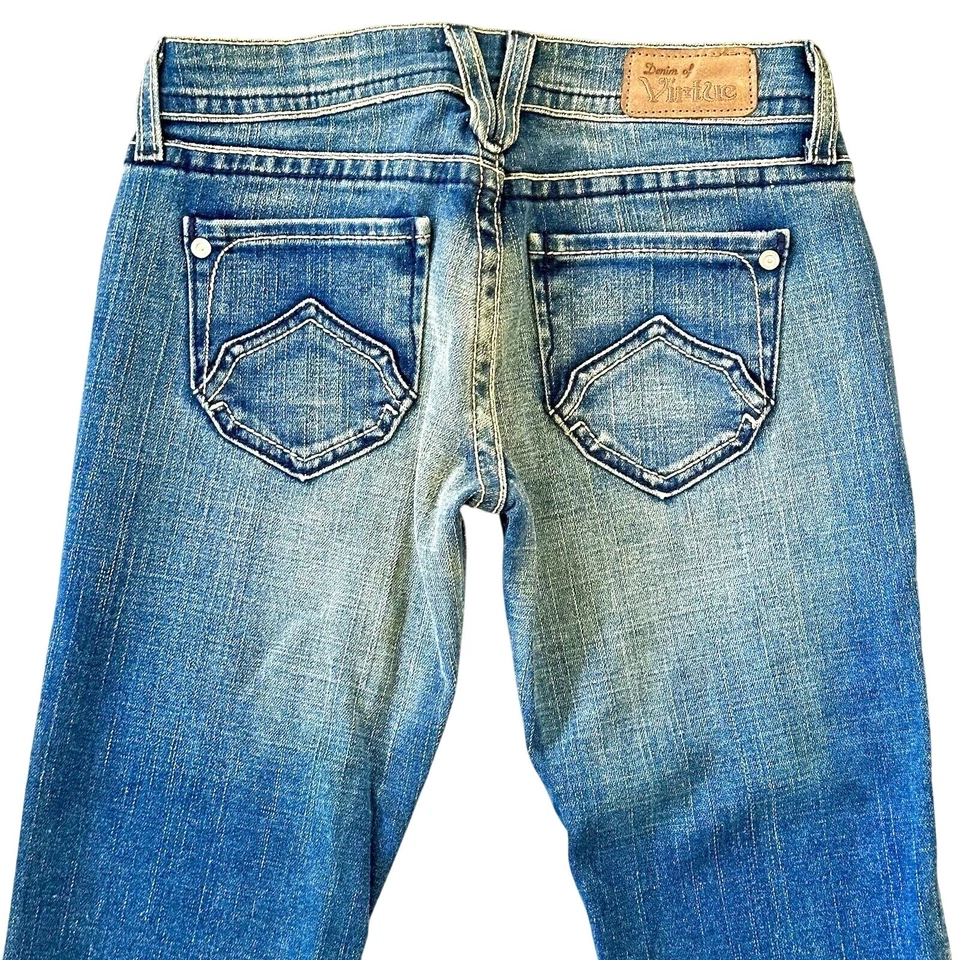 Denim of Virtue DOV Highly Fitted Straight Leg Blue Denim Jeans Size 24 x 34 NWT - Image 4 of 4