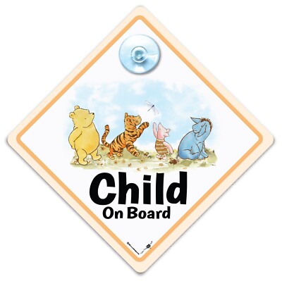 Winnie Puuh Kind an Bord Schild, Baby an Bord Schild für Kinder im Auto