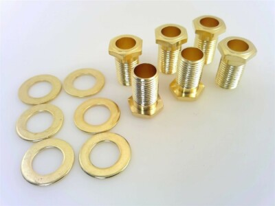 #ad True Custom Shop® Gold Modern 10mm Hex Guitar Tuner Bushing amp; Washer for Fender $9.97