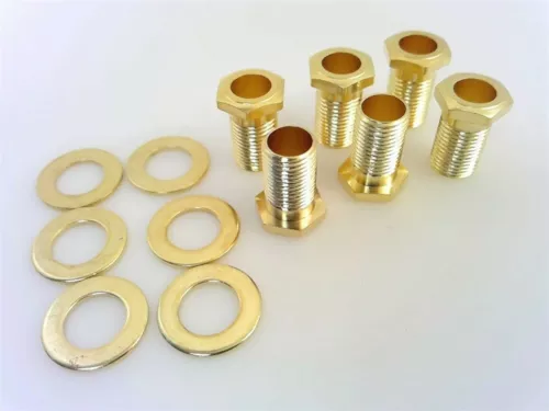 True Custom Shop® Gold Modern 10mm Hex Guitar Tuner Bushing & Washer for Fender
