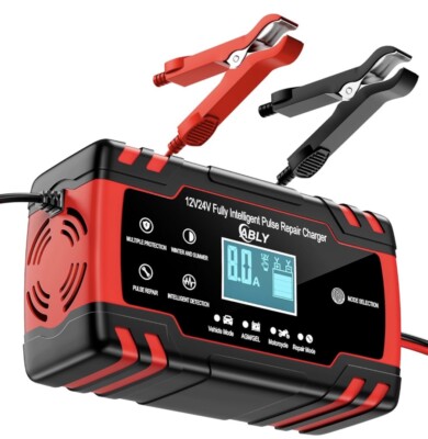 12V 24V Fully-Automatic Smart Car Battery Charger Maintainer Trickle Charger