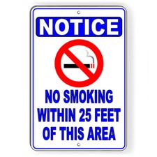 No Smoking Within 25' Of This Area Metal Sign Or Decal 6 SIZES vaping SNS010