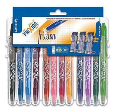 PILOT Tintenroller FRIXION BALL 07 Set2Go 12er Etui Rollerball SET 12 Farben