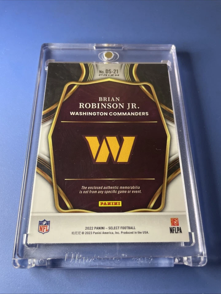 BRIAN ROBINSON JR 2022 SELECT RED PRIZM JERSEY WASHINGTON ROOKIE CARD Mint! - Image 2 of 2